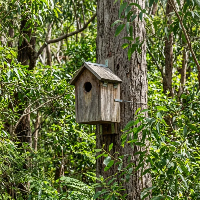 Animal nesting box installed as a humane alternative to a Highett roof cavity