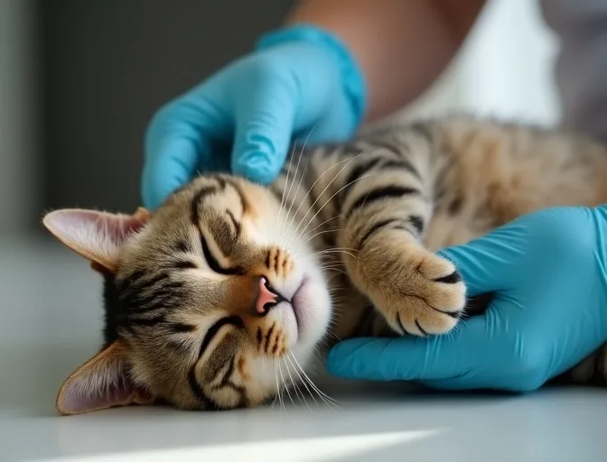 Specialist carefully handling a deceased cat with dignity in Highett
